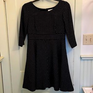 Boden Wool blend, polka dot, a- line elbow length dress